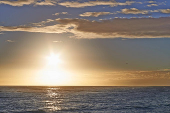 日落太平洋海洋夏威夷热带日落太平洋海洋威基基海滩海滩火奴鲁鲁