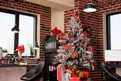 节日圣诞节树饰品公司办公室