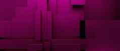 摘要闪亮的几何块现代明亮的紫色的横幅背景壁纸渲染