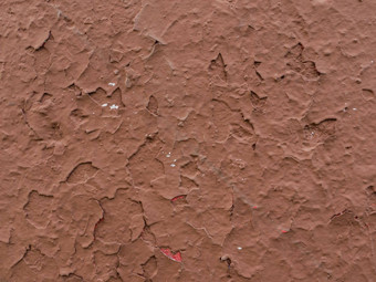剥棕色（的）石膏墙