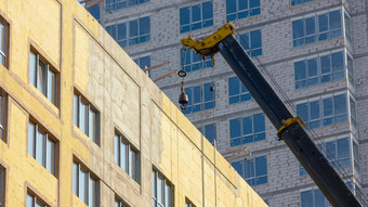 移动建筑建设起重机摩天大楼