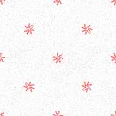 手画雪花圣诞节无缝的模式微妙的飞行雪片粉笔雪花背景惊人的粉笔handdrawn雪覆盖精致的假期季节装饰