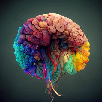 美丽的插图人类大脑