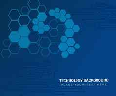 蓝色的技术概念背景六角元素网站