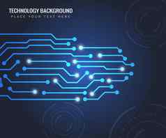 摘要高科技背景先进的连接技术电路行概念黑暗蓝色的背景