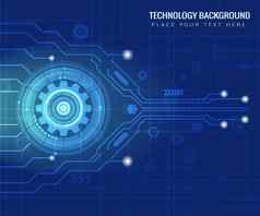 高新技术电脑数字技术概念摘要技术沟通向量插图