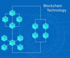 数字几何科技多维数据集区块链技术背景连接行