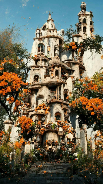 坛一天死典型的墨西哥传统