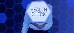标志显示健康检查业务展示医疗检查诊断测试防止疾病