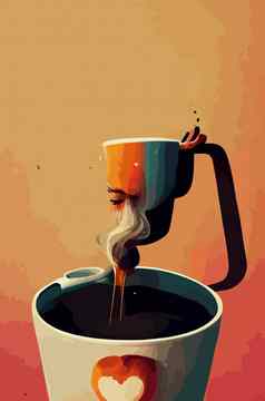 爱咖啡杯插图国际咖啡一天