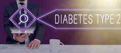 文本标志显示糖尿病类型互联网概念条件身体胰岛素正确