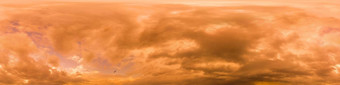 金发光的红色的橙色阴日落天空全景Hdr无缝的球形equirectangular全景天空圆顶天顶可视化天空更换空中无人机全景照片