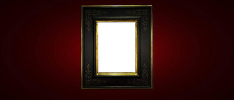 古董艺术公平画廊框架皇家红色的墙拍卖房子博物馆展览空白模板空白色Copyspace模型设计艺术作品