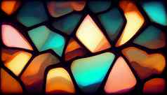 色彩斑斓的发光的染色玻璃模式背景