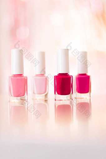 阴影粉红色的红色的指甲波兰的集魅力背景nailpolish瓶修指甲修脚奢侈品美化妆品化妆品牌