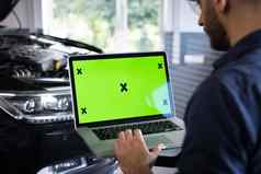 车服务机械师移动PC电脑绿色屏幕模拟浓度关键车诊断软件车扫描仪电脑诊断汽车电子诊断