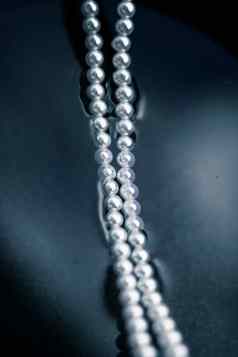 珍珠项链奢侈品珠宝背景