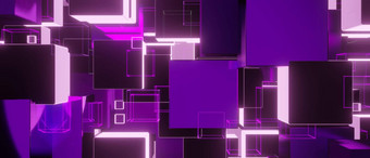 摘要作文紫色的多维数据集盒子背景渲染