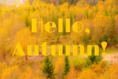 横幅秋天季节卡9月10月11月秋天景观秋天背景