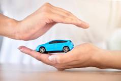 车保险金融旅行安全模型大小电动机车辆覆盖安全受保护的手金融玩具汽车运输贷款保险。值得信赖的服务