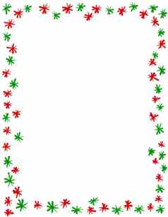 手画圣诞节框架红色的绿色传统的饰品空Copyspace12月冬天圣诞节装饰边境季节假期装饰边缘设计简单的极简主义风格涂鸦卡通
