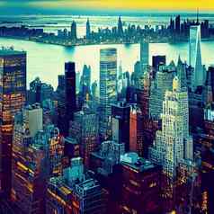 纽约城市现实的插图体系结构