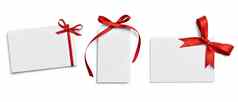 丝带弓卡请注意纸标签礼物假期标签标志聚会，派对生日圣诞庆祝活动问候