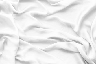 奢侈品白色软丝绸平铺背景纹理假期美摘要背景