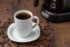 过滤器咖啡酿造过滤器咖啡机白色瓷杯
