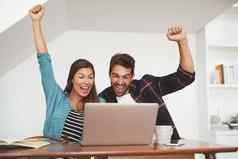 网站生活夫妇快乐企业家庆祝成就首页办公室