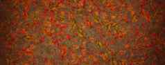 假期秋天斑驳的水彩水泥橙色棕色（的）黄金纹理横幅背景壁纸
