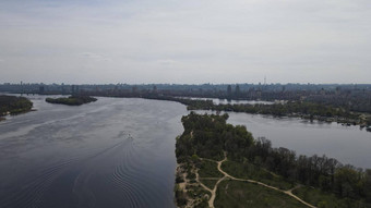 照片第聂伯河河飞行高度无人机拍摄森林河