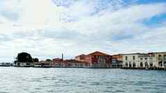 威尼斯意大利7月视图海威尼斯岛屿蓝色的海天空夏天一天burano慕拉诺岛三米歇尔三乔治?更大三servolo岛乔治托尔切洛