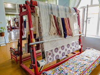 车间手册生产丝绸地毯中央亚洲乌兹别克斯坦