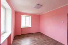 光粉红色的颜色墙现代灯空概念框架