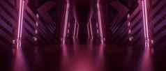 有创意的外星人反光混凝土走廊隧道空房间鼓舞人心的紫色的粉红色的横幅背景产品显示呈现