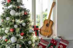 平躺作文吉他圣诞老人他空间文本圣诞节音乐