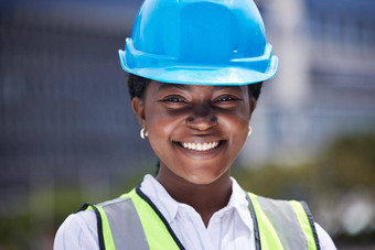 脸物流工人建设构建器员工工作网站首页改造建筑微笑工程特写镜头肖像黑色的女人架构师体系结构
