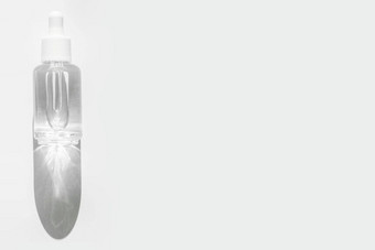 透明质酸聚麸胺酸石油化妆品模型透明的液体产品包装玻璃瓶反老化血清<strong>胶原蛋白肽</strong>白色阳光影子