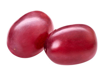 红色的成熟的葡萄孤立的白色背景紫色的黑暗新鲜的葡萄无核浆果宏工作室拍摄
