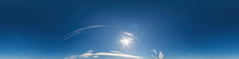蓝色的天空全景蓬松的卷云云无缝的Hdr帕诺球形equirectangular格式天空圆顶天顶可视化游戏天空更换空中无人机全景照片