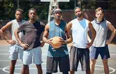 肖像体育篮球团队培训游戏户外专业法院锻炼运动员健康的集团但准备锻炼健身匹配玩场