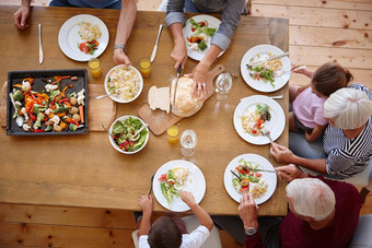 分享弗梅利餐高角拍摄多分代家庭分享餐
