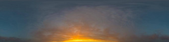 金发光的日落天空全景卷云云Hdr无缝的球形equirectangular全景天空圆顶天顶可视化天空更换空中无人机全景照片