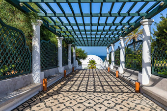 美丽的建筑卡利西娅弹簧构造罗兹岛希腊欧洲卡利地亚小卡卡利地亚弹簧位于湾卡利地亚罗兹岛希腊