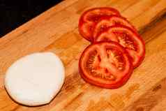 食物摄影马苏里拉奶酪奶酪西红柿概念