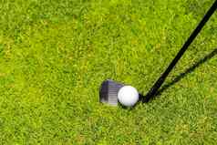 高尔夫球球高尔夫球俱乐部绿色草高尔夫球