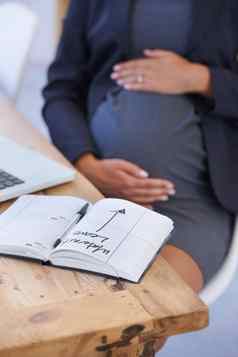 长笔记本详细说明孕妇离开说谎怀孕了女人放大器桌子上持有胃