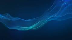 粒子波背景蓝色的领导光企业科技概念