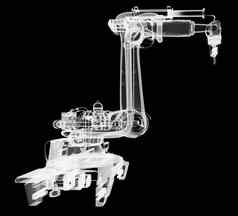 工业机器人x射线透明的插图